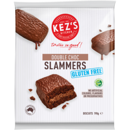 Photo of Kezs Kitchen Gluten Free Double Choc Slammers Biscuits 190g