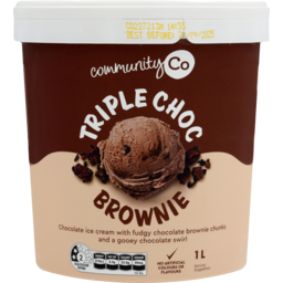 Photo of Community Co Triple Choc Brownie Ice Cream