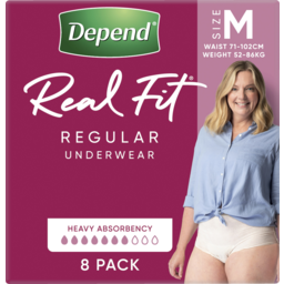 Photo of Depend Real Fit For Women Medium 52- Incontinence Underwear 8 Pack