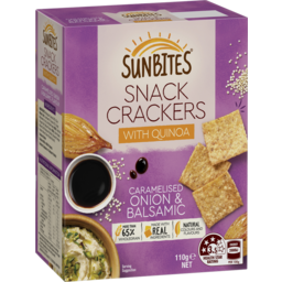 Photo of Sunbites Caramelised Onion & Balsamic Snack Crackers With Quinoa 110g
