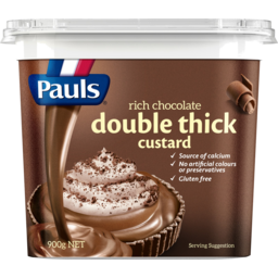 Photo of Pauls Rich Chocolate Double Thick Custard 900g