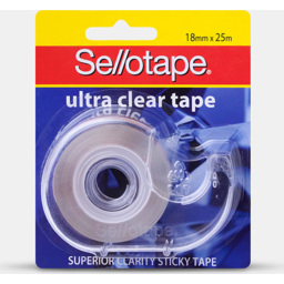 Photo of Sellotape Ultr Clear 18mmx25m 2pk