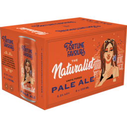 Photo of Fortune Favours Unfiltered Pale Ale The Naturalist Can 6 Pack X 330ml