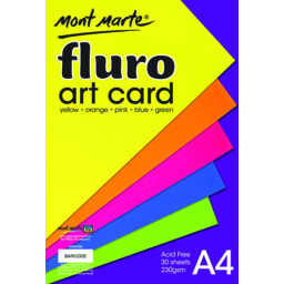 Photo of Mm Fluro Art Card A4