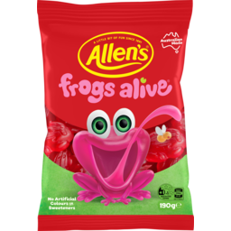 Photo of Allen's Lollies Frogs Alive (190g)