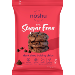 Photo of Noshu Dark Choc Baking Chips 97% Sugar Free 150g