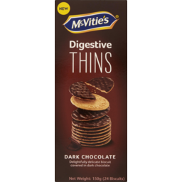 Photo of Mcvities Dark Chocolate Thins Digestive Biscuits 150g
