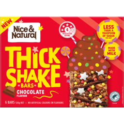Photo of Nice & Natural Chocolate Thick Shake Bars 6 Pack 120g