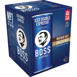 Photo of Suntory Boss Coffee Iced Double Espresso 4x237ml