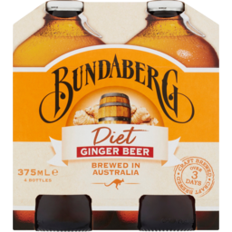 Photo of Bundaberg Diet Ginger Beer Bottles 4x375ml
