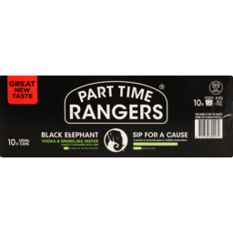 Photo of Part Time Rangers 4.5% Black Elephant Vodka Lime & Sparkling Water Cans