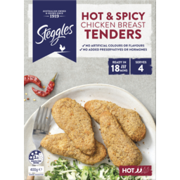 Photo of Steggles Chicken Breast Tenders Hot & Spicy 400g