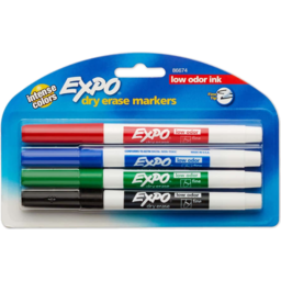 Photo of Expo White Board Markers Fine Assorted 4 Pack