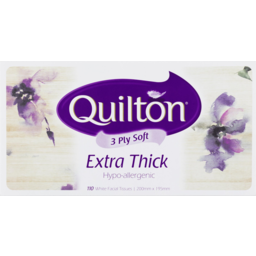 Photo of Quilton Extra Thick Hypo Allergenic 3 Ply Soft Facial Tissues 110 Pack