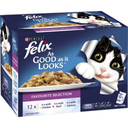 Photo of Purina Felix Favourite Selection Cat Food Pouches Multipack 12x85g