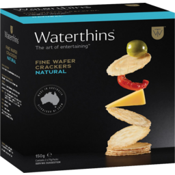 Photo of Waterthins Natural Fine Wafer Crackers 150g
