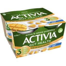 Photo of Danone Activia Probiotics No Added Sugar Mango Yoghurt 4pk