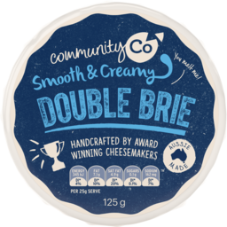 Photo of Community Co Smooth & Creamy Double Brie Soft Cheese 125g