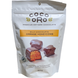 Photo of Coco Oro Milk Chocolate Orange Honeycomb 160gm