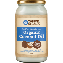 Photo of Topwil Organic Purified & Deodorised Organic Coconut Oil 1l