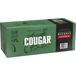 Photo of Cougar Bourbon & Cola Can 10 Pack