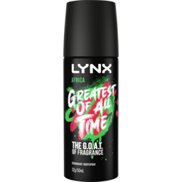 Photo of Lynx Africa The G.O.A.T. Of Fragrance Deodorant To Finish Your Style Aerosol Bodyspray 48hr Freshness 50ml