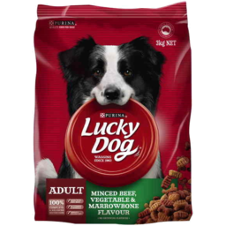 Photo of Purina Lucky Dog Adult Minced Beef Vegetable & Marrowbone Flavour Dry Dog Food 3kg