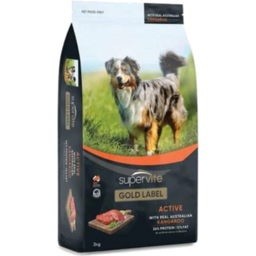 Photo of Supervite Dried Dog Food Active Gold Label Kangaroo