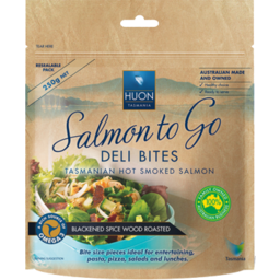 Photo of Huon Salmon Deli Bites Blackened Spice Wood Roasted 250g