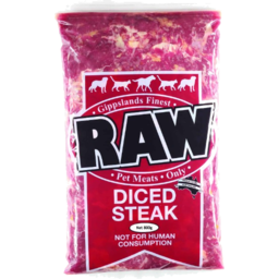 Photo of Raw Pet Steak Diced