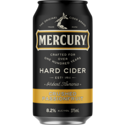 Photo of Mercury Hard Cider Crushed Passionfruit 8.2% 375ml Can 375ml