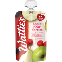 Photo of Wattie's Baby Food Stage 2 Pouch Apple Pear & Berries 7+ Months 120g