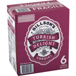 Photo of Billson's Turkish Delight Cordial 6 X 700ml 6.0x700ml