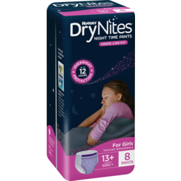 Photo of Drynites Night Time Pants For Girls 13+ Years (52+Kg) 8 Pack