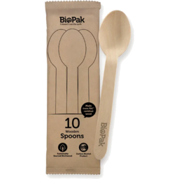 Photo of Biopak Wooden Spoons 10 Pack