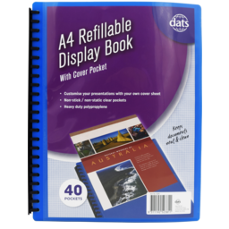 Photo of Dats A4 Refillable Display Book 40Pockets Each