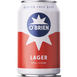 Photo of O'Brien Gluten Free Lager Can