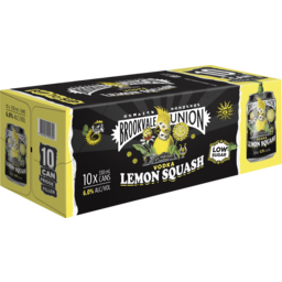 Photo of Brookvale Union Vodka Lemon Squash 10 X 330ml Can 330ml
