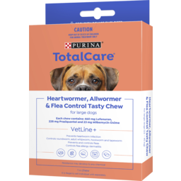 Photo of Purina Total Care Heartwormer, Allwormer & Flea Control For Large Dogs (22 - 45kg) 1 X Chew 