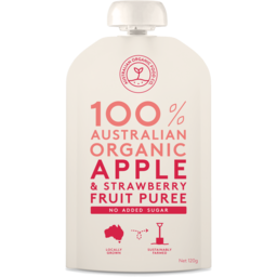 Photo of Australian Organic food Co Puree Apple & S/Berry 120gm