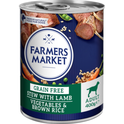 Photo of Farmers Market Lamb Stew With Vegetables & Brown Rice Adult Wet Dog Food 400g 400g