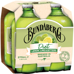 Photo of Bundaberg Diet Lemon Lime & Bitters 4 Pack 375ml