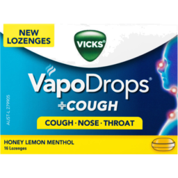 Photo of Vicks Vapodrops + Cough Honey Lemon Menthol Lozenges 16 Pack