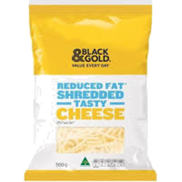 Photo of Black & Gold Reduced Fat Shredded Tasty Cheese 500g