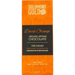 Photo of Solomons Gold Chocolate - Dark Orange (70% Cacao)