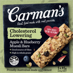 Photo of Carmans Apple & Blueberry Cholesterol Lowering Muesli Bars 5 Pack