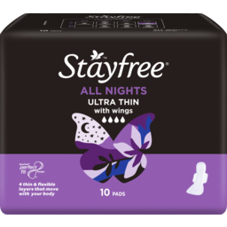 Photo of Stayfree Ultra Thin All Nights Wings Sanitary Pads 10 Pack