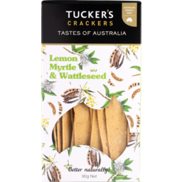Photo of Tuckers Natural Tastes Of Australia Lemon Myrtle & Wattleseed Crackers 90g