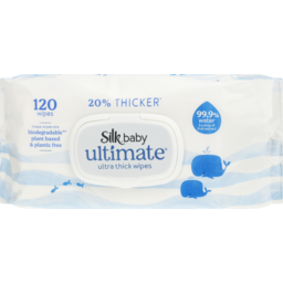 Photo of Silk Baby Wipes Ultimate 120 Each 