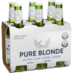 Photo of Pure Blonde Ultra Low Carb Lager 6 X 355ml Bottles 6.0x355ml